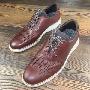Cole Haan Zerogrand Wingtip Oxford Shoes Men's 9M British Red Leather C34072